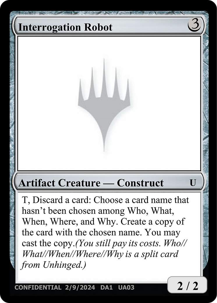 Interrogation Robot [Unknown Event] | Boutique FDB TCG