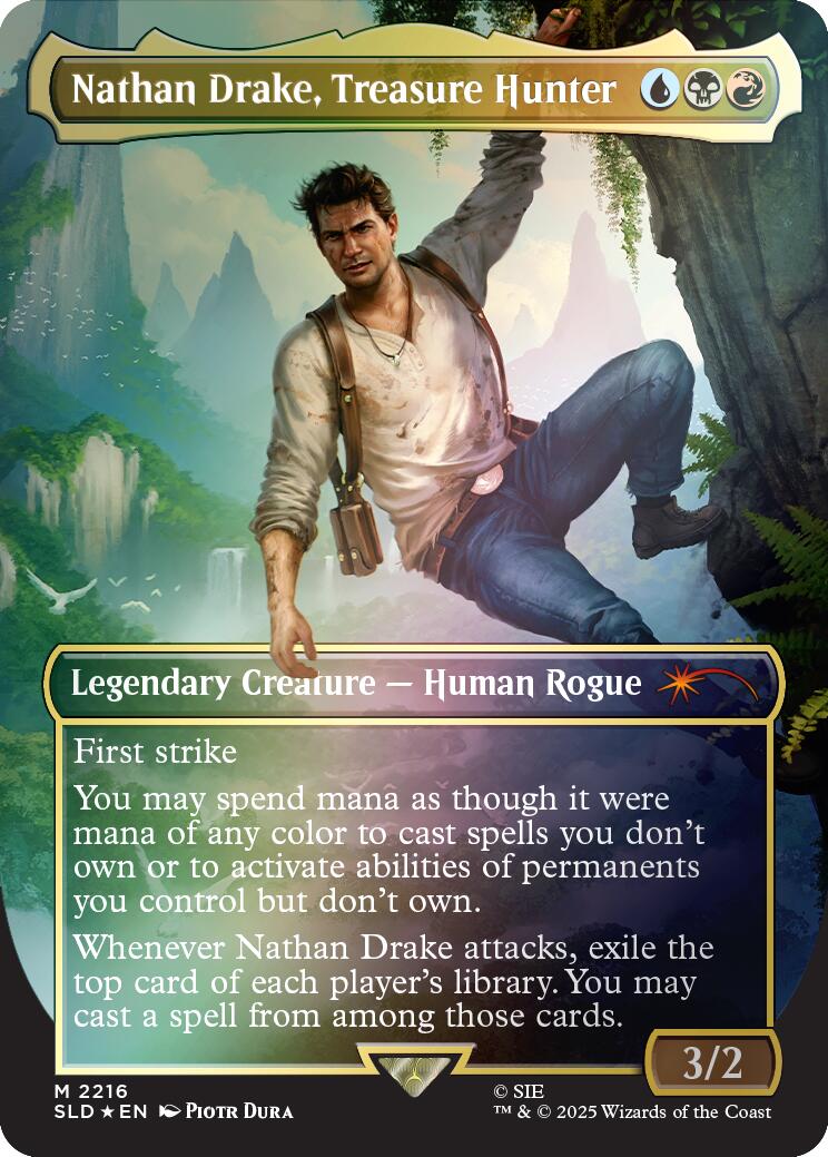 Nathan Drake, Treasure Hunter (Rainbow Foil) [Secret Lair Drop Series] | Boutique FDB TCG