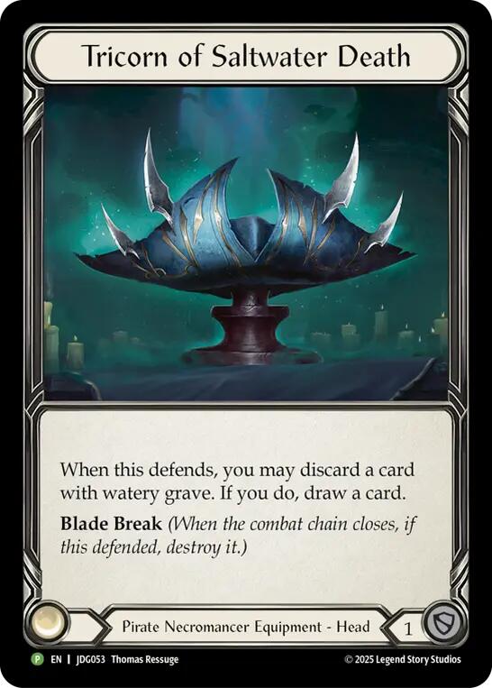 Tricorn of Saltwater Death [JDG053] (Promo)  Cold Foil | Boutique FDB TCG
