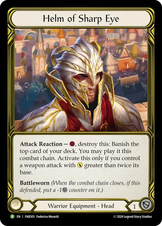 Helm of Sharp Eye (Golden) [FAB303] (Promo)  Cold Foil | Boutique FDB TCG