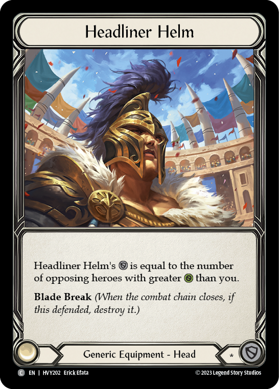 Headliner Helm [HVY202] (Heavy Hitters) | Boutique FDB TCG