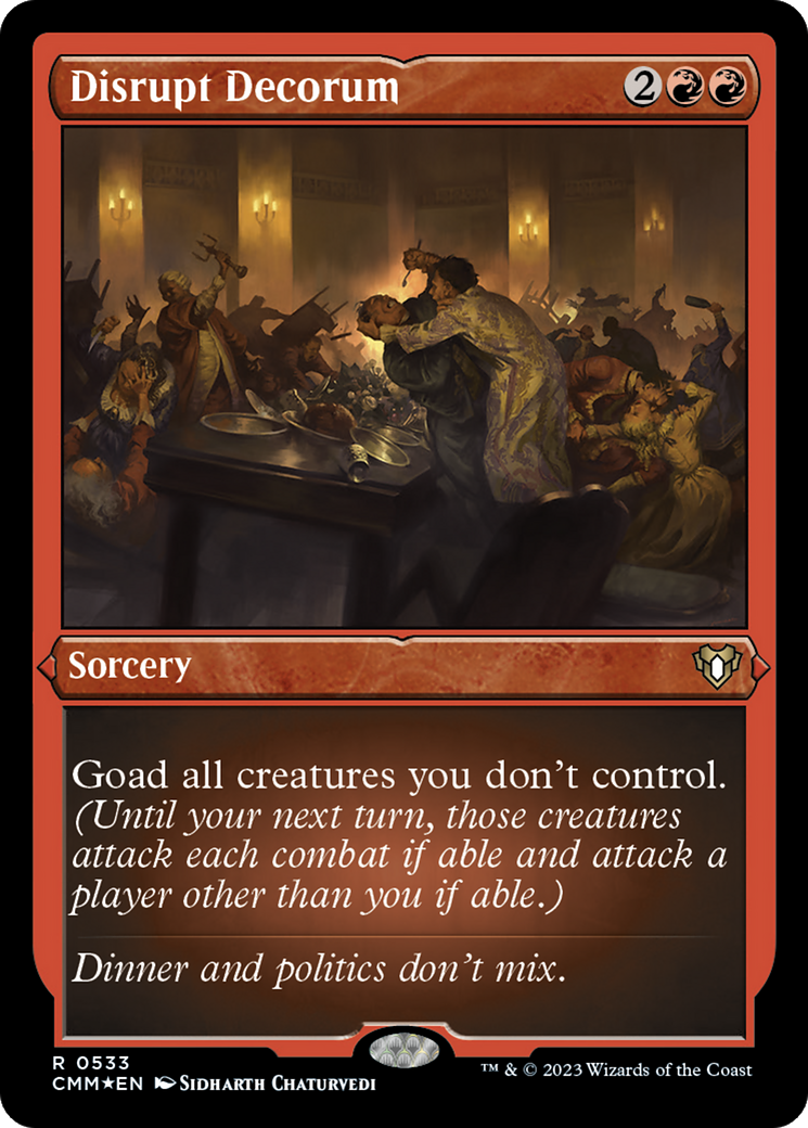 Disrupt Decorum (Foil Etched) [Commander Masters] | Boutique FDB TCG