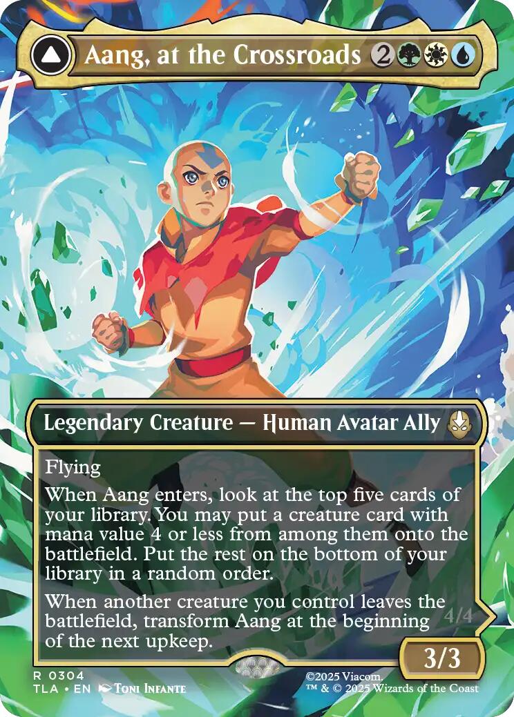 Aang, at the Crossroads (Borderless) [Avatar: The Last Airbender] | Boutique FDB TCG
