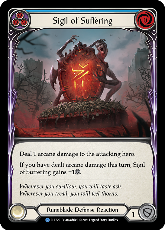 Sigil of Suffering (Blue) [ELE229] (Tales of Aria)  1st Edition Normal | Boutique FDB TCG