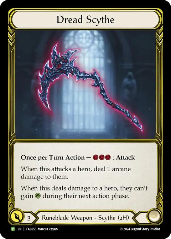 Dread Scythe (Golden) [FAB255] (Promo)  Cold Foil | Boutique FDB TCG
