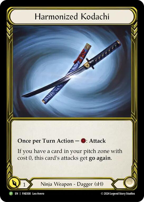 Harmonized Kodachi (Golden) [FAB300] (Promo)  Cold Foil | Boutique FDB TCG