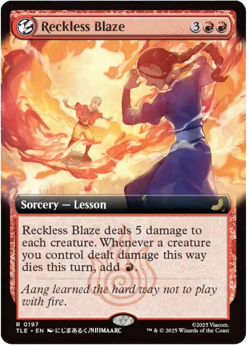 Reckless Blaze (Extended Art) [Avatar: The Last Airbender: Eternal-Legal] | Boutique FDB TCG