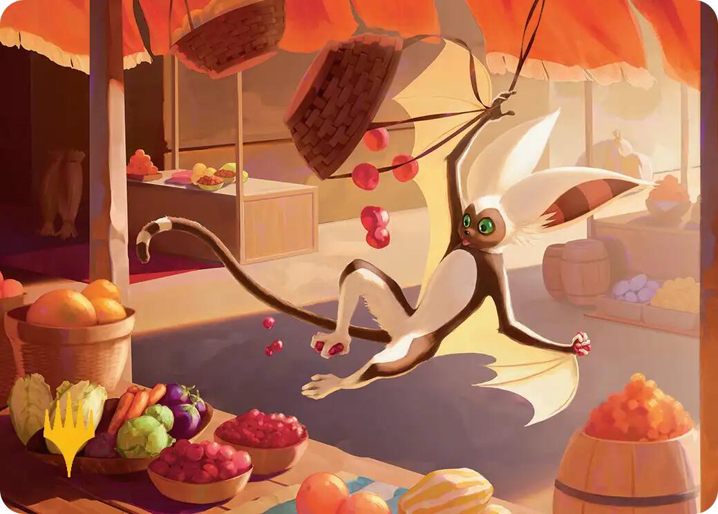 Momo, Playful Pet Art Card (Gold-Stamped Planeswalker Symbol) [Avatar: The Last Airbender Art Series] | Boutique FDB TCG