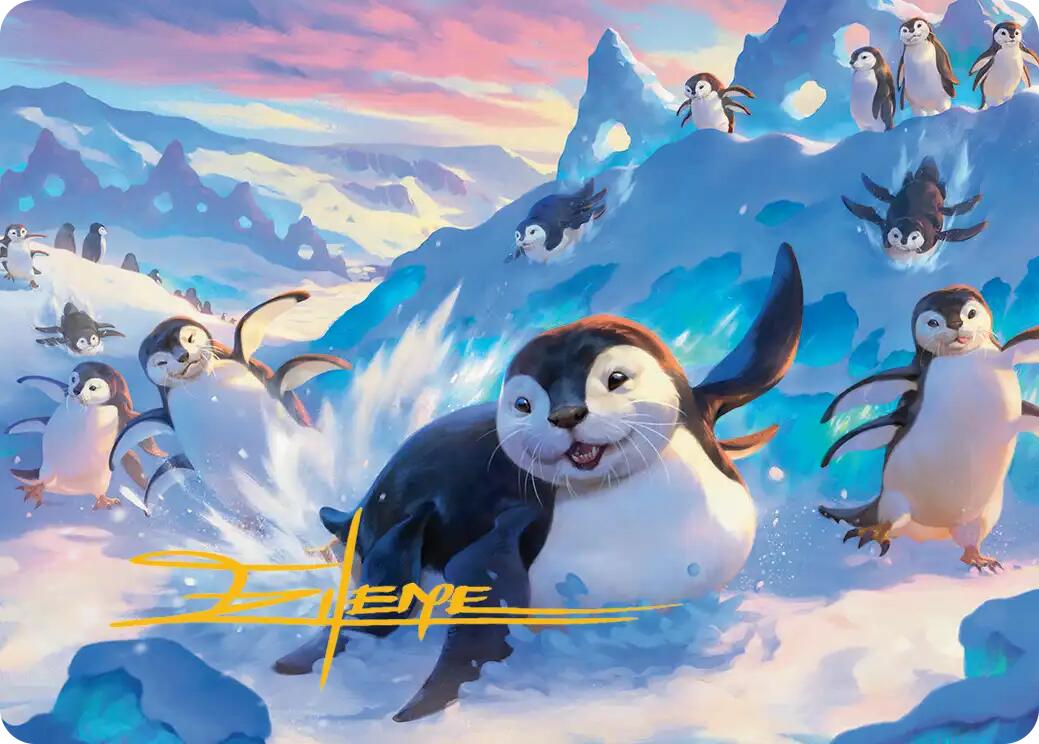 Otter-Penguin Art Card (Gold-Stamped Signature) [Avatar: The Last Airbender Art Series] | Boutique FDB TCG