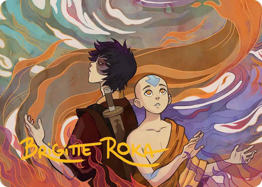 Fated Firepower Art Card (Gold-Stamped Signature) [Avatar: The Last Airbender Art Series] | Boutique FDB TCG