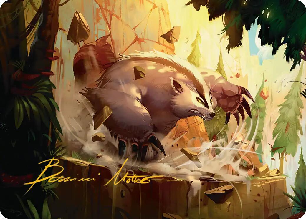 Badgermole Art Card (Gold-Stamped Signature) [Avatar: The Last Airbender Art Series] | Boutique FDB TCG