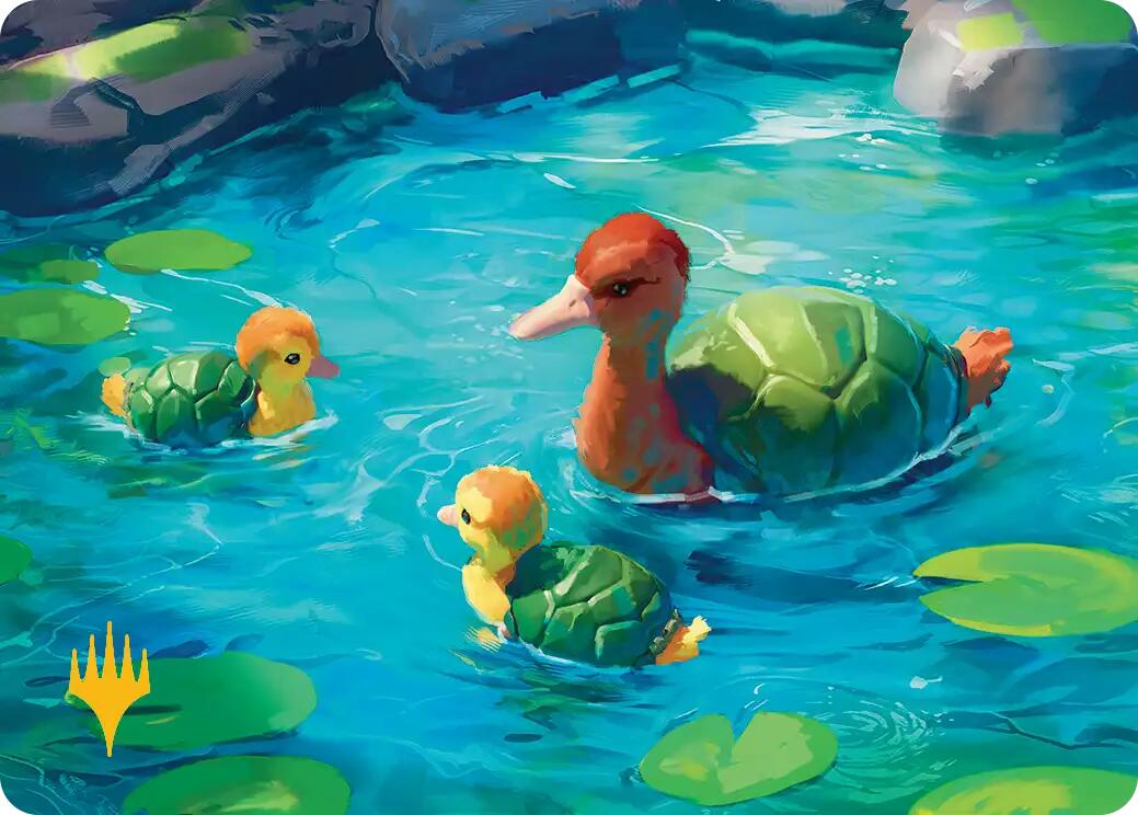 Turtle-Duck Art Card (Gold-Stamped Planeswalker Symbol) [Avatar: The Last Airbender Art Series] | Boutique FDB TCG