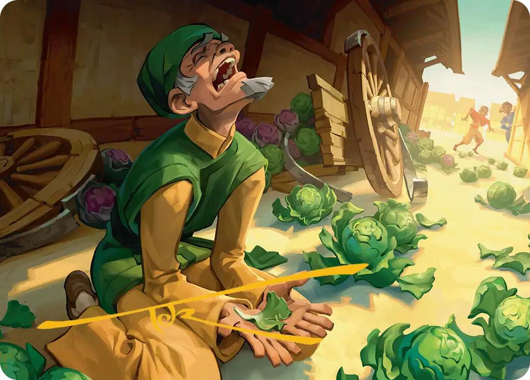 Unlucky Cabbage Merchant Art Card (Gold-Stamped Signature) [Avatar: The Last Airbender Art Series] | Boutique FDB TCG