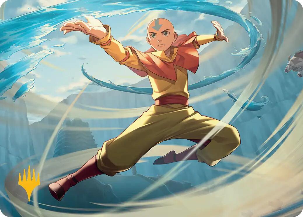 Aang, Swift Savior Art Card (Gold-Stamped Planeswalker Symbol) [Avatar: The Last Airbender Art Series] | Boutique FDB TCG