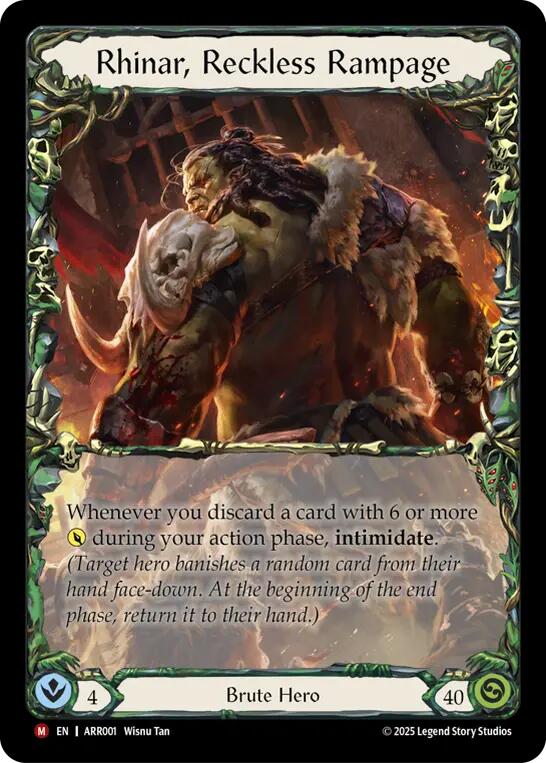 Rhinar, Reckless Rampage [ARR001] (Armory Deck: Rhinar) | Boutique FDB TCG