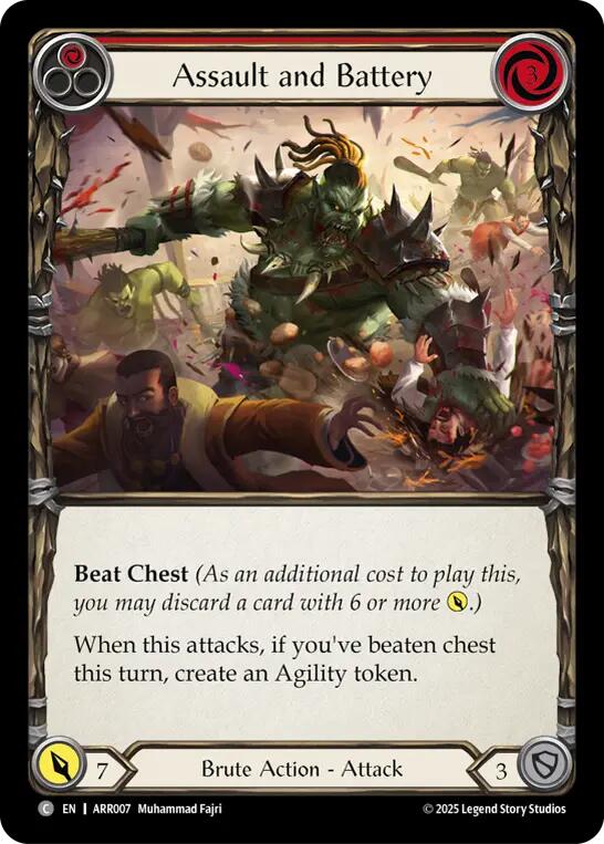 Assault and Battery (Red) [ARR007] (Armory Deck: Rhinar) | Boutique FDB TCG