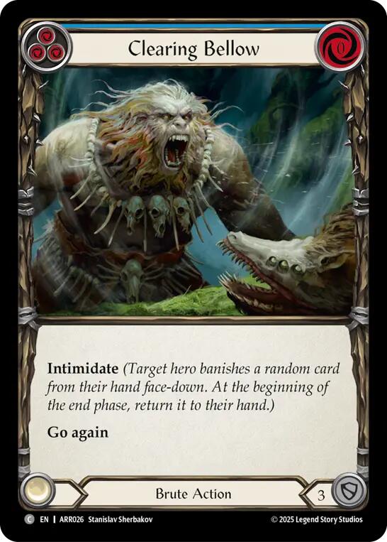 Clearing Bellow [ARR026] (Armory Deck: Rhinar) | Boutique FDB TCG