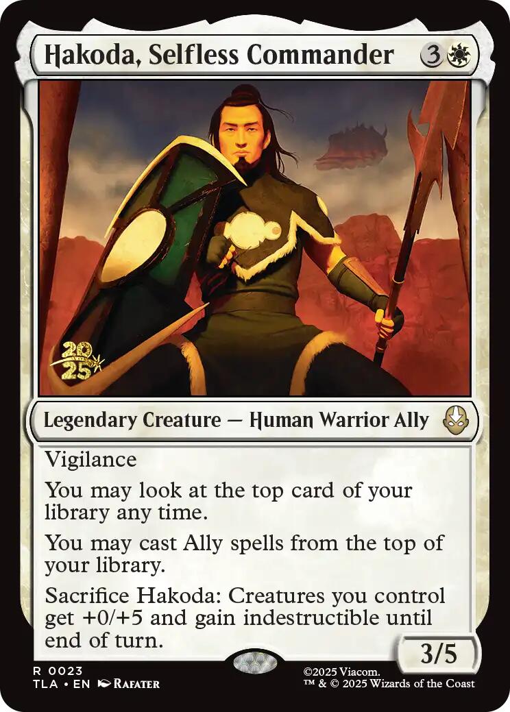 Hakoda, Selfless Commander [Avatar: The Last Airbender Prerelease Cards] | Boutique FDB TCG