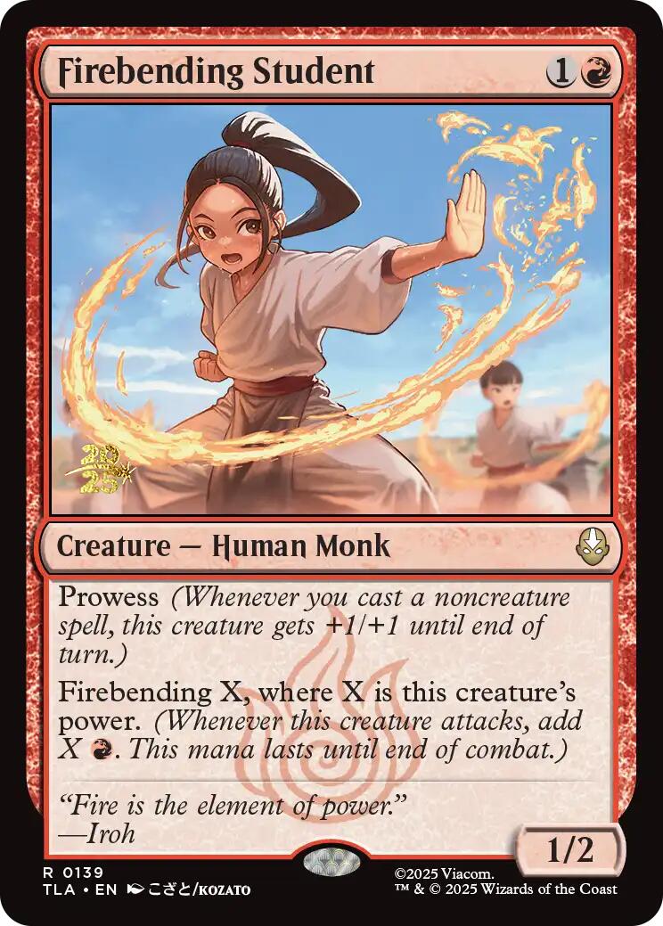 Firebending Student [Avatar: The Last Airbender Prerelease Cards] | Boutique FDB TCG