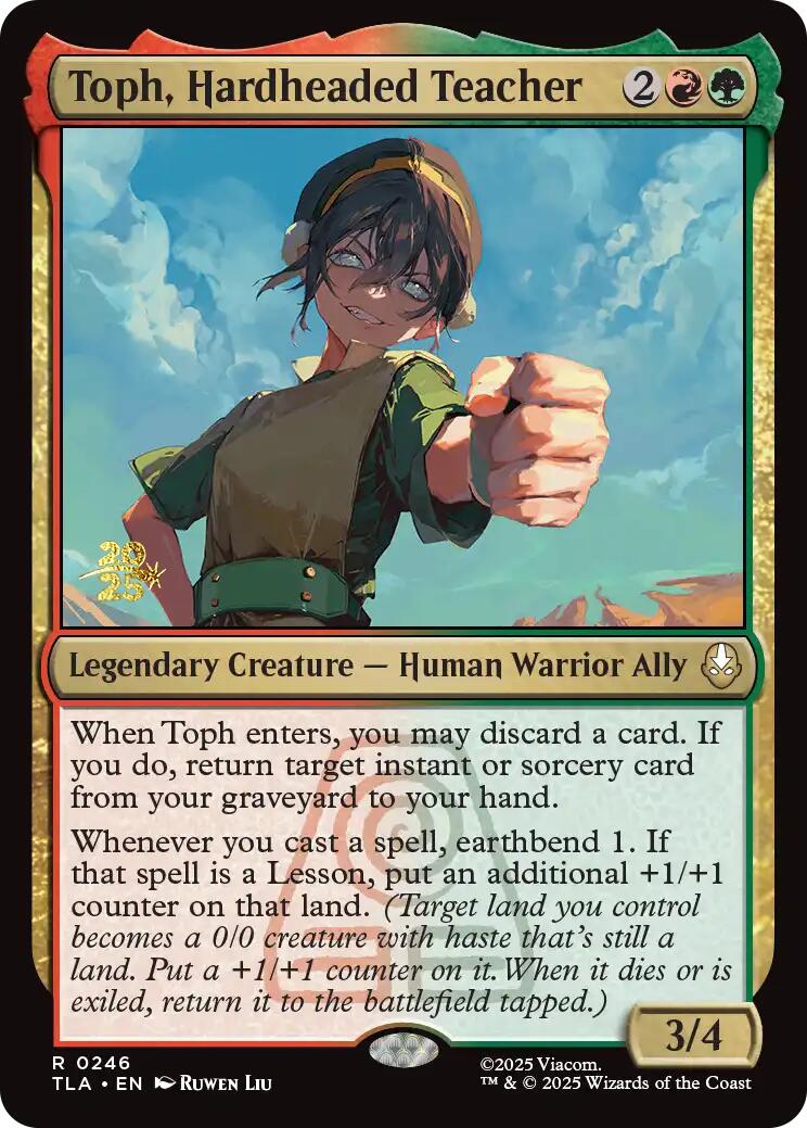 Toph, Hardheaded Teacher [Avatar: The Last Airbender Prerelease Cards] | Boutique FDB TCG