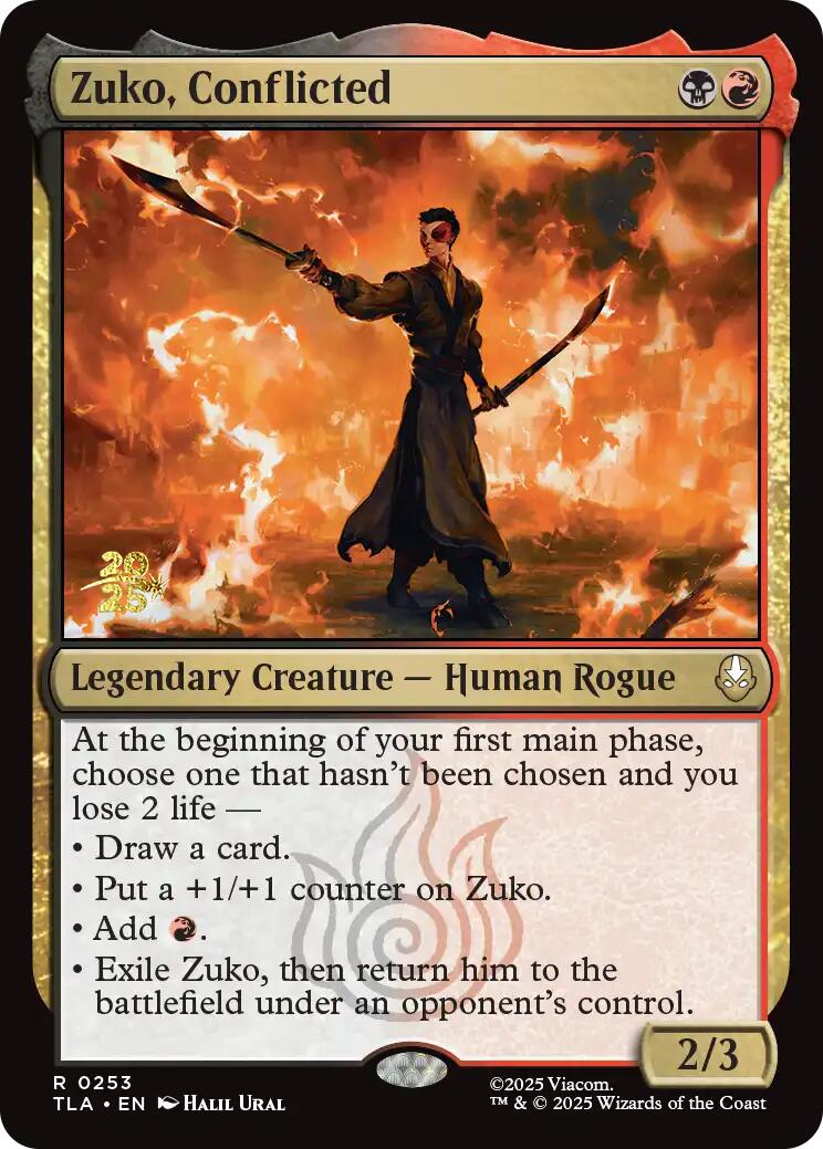 Zuko, Conflicted [Avatar: The Last Airbender Prerelease Cards] | Boutique FDB TCG