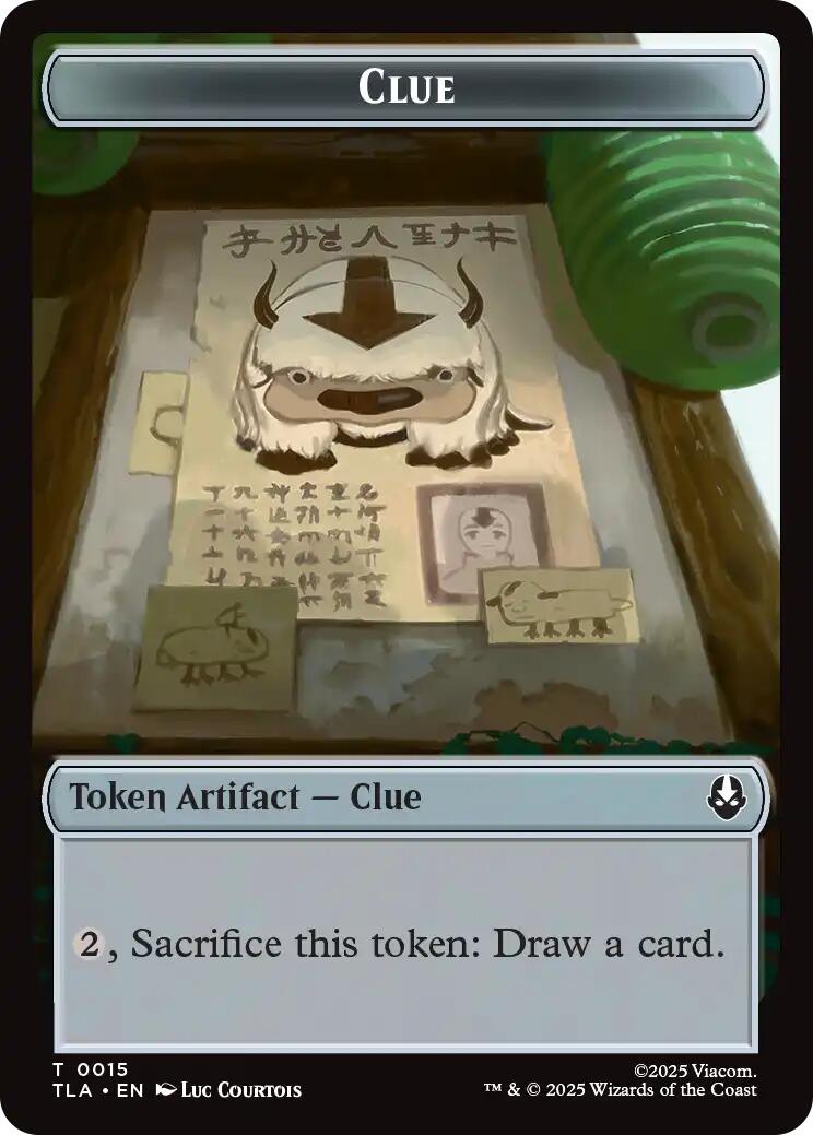 Ally (0004) // Clue (0015) Double-Sided Token [Avatar: The Last Airbender Tokens] | Boutique FDB TCG