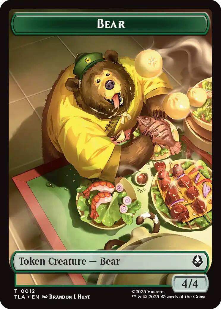 Bear // Food (0020) Double-Sided Token [Avatar: The Last Airbender Tokens] | Boutique FDB TCG