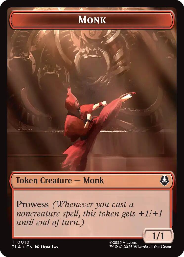 Monk // Food (0021) Double-Sided Token [Avatar: The Last Airbender Tokens] | Boutique FDB TCG