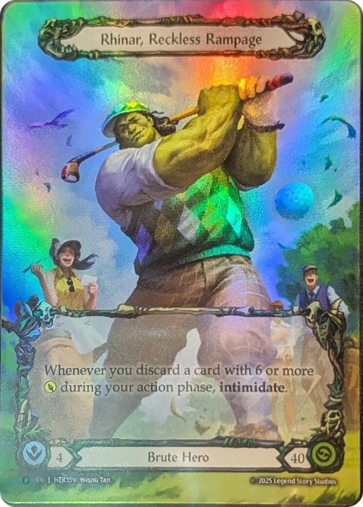 Rhinar, Reckless Rampage [HER159] (Promo)  Rainbow Foil | Boutique FDB TCG