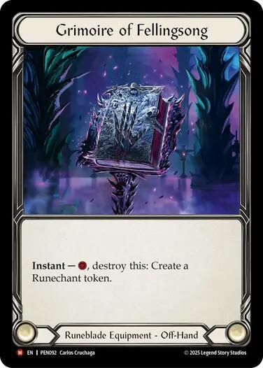 Grimoire of Fellingsong [PEN092] (Compendium of Rathe) | Boutique FDB TCG