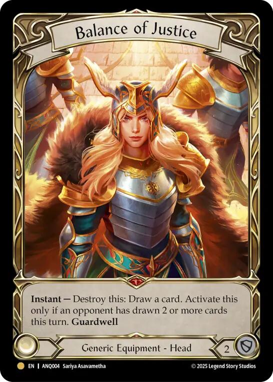 Balance of Justice [ANQ004] (Compendium of Rathe - Antiquity Pack)  Rainbow Foil | Boutique FDB TCG