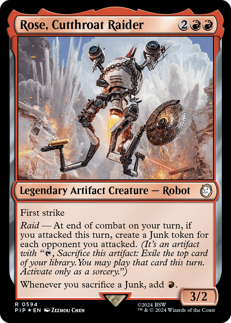 Rose, Cutthroat Raider (Surge Foil) [Fallout] | Boutique FDB TCG