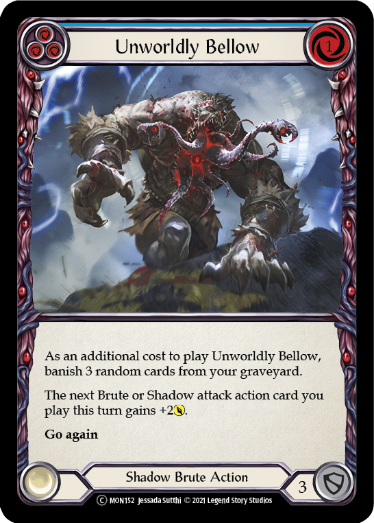 Unworldly Bellow (Blue) [U-MON152] (Monarch Unlimited)  Unlimited Normal | Boutique FDB TCG