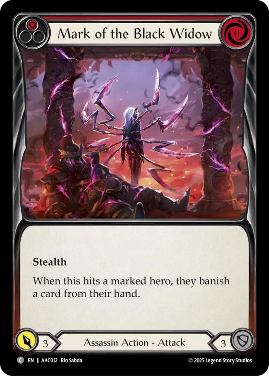 Mark of the Black Widow (Red) [AAC012] (Armory Deck: Arakni) | Boutique FDB TCG