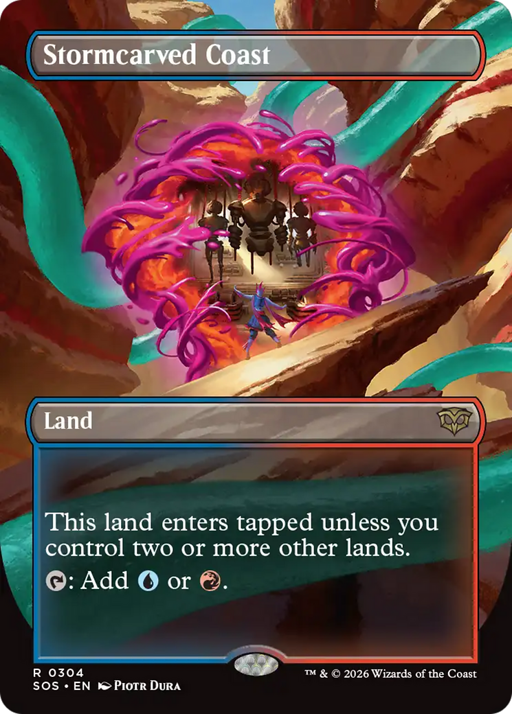 Stormcarved Coast (Borderless) [Secrets of Strixhaven] | Boutique FDB TCG