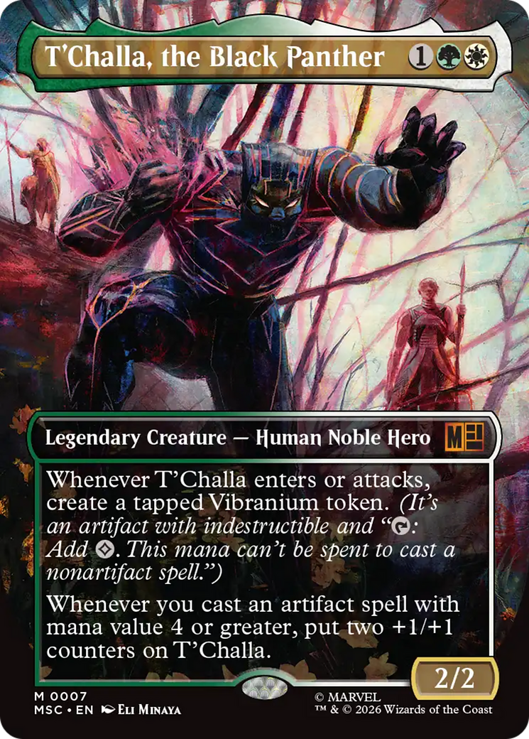 T'Challa, the Black Panther (Borderless) [Marvel Super Heroes Commander] | Boutique FDB TCG