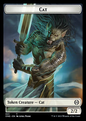 Rebel // Cat Double-Sided Token [Phyrexia: All Will Be One Tokens] | Boutique FDB TCG