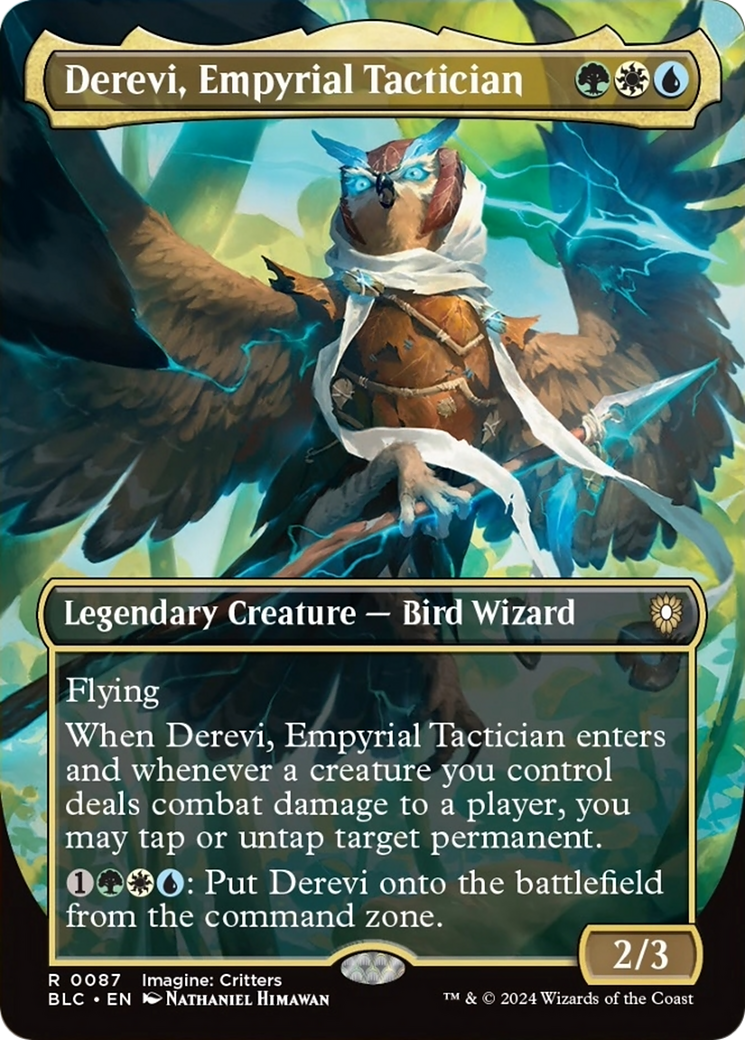 Derevi, Empyrial Tactician (Borderless) [Bloomburrow Commander] | Boutique FDB TCG