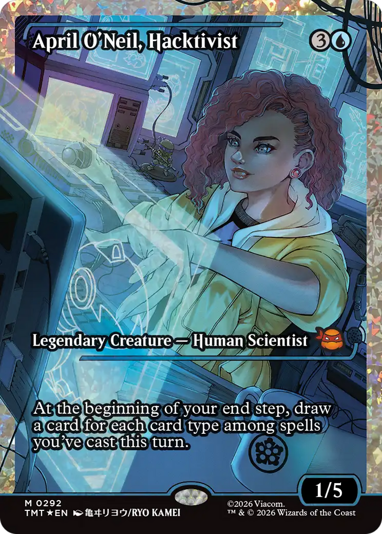 April O'Neil, Hacktivist (0292) (Showcase) (Fracture Foil) [Teenage Mutant Ninja Turtles] | Boutique FDB TCG