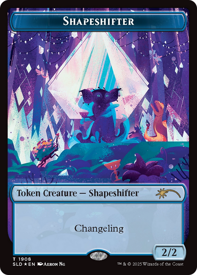 Shapeshifter Token (1908) (Double Rainbow Foil) [Secret Lair Drop Series] | Boutique FDB TCG