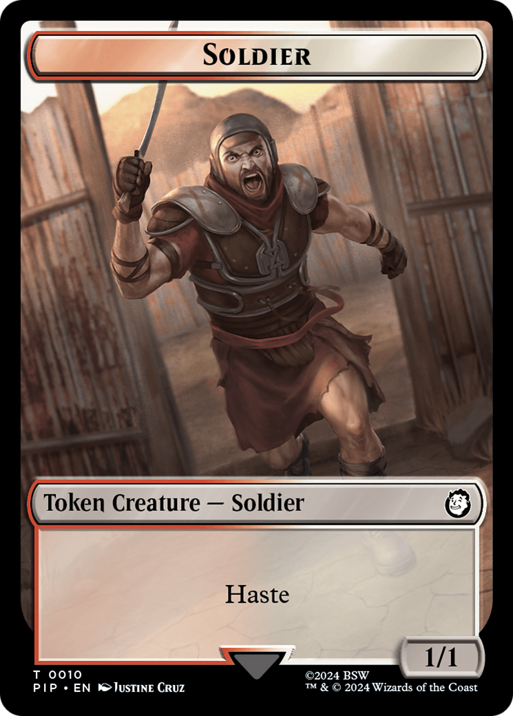 Soldier (0010) // Warrior Double-Sided Token [Fallout Tokens] | Boutique FDB TCG