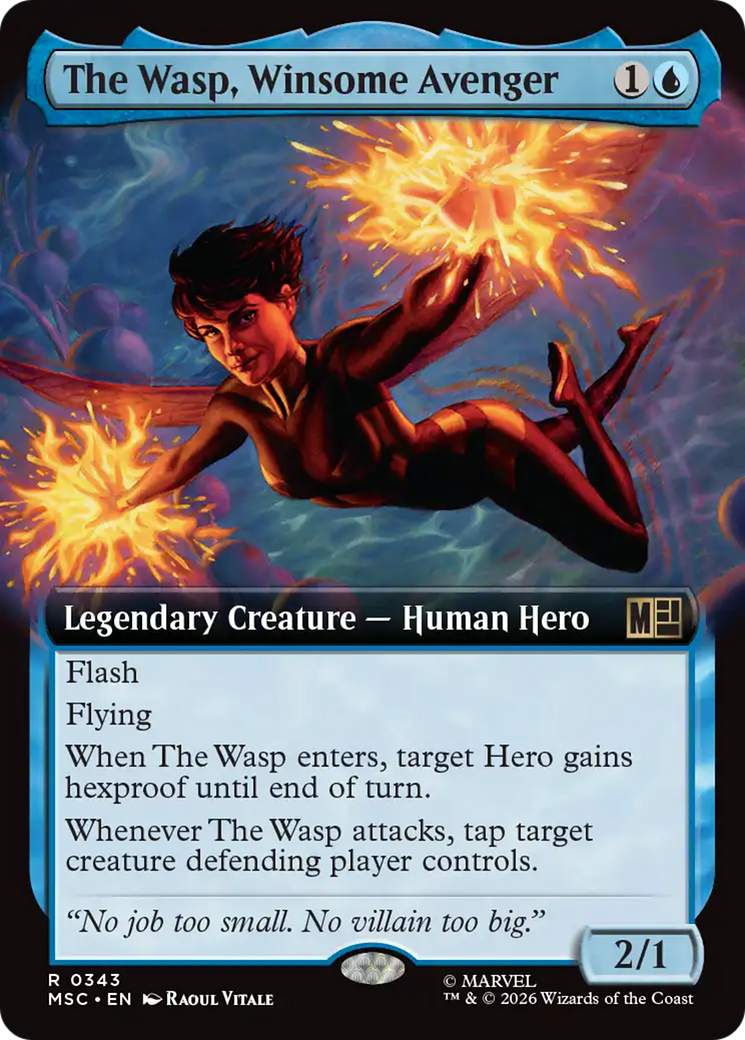 The Wasp, Winsome Avenger (Extended Art) [Marvel Super Heroes Commander] | Boutique FDB TCG