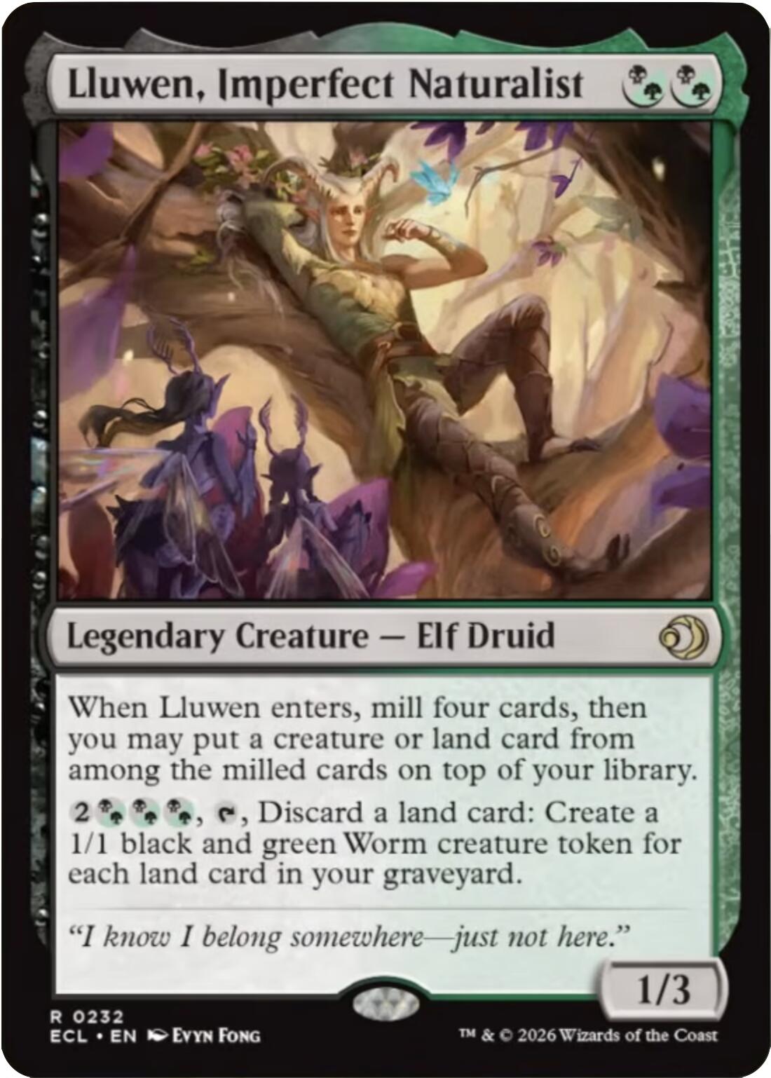 Lluwen, Imperfect Naturalist [Lorwyn Eclipsed] | Boutique FDB TCG