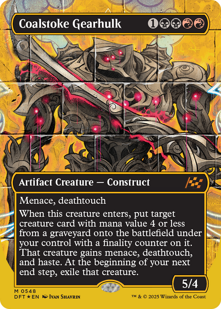 Coalstoke Gearhulk (Borderless) (First-Place Foil) [Aetherdrift] | Boutique FDB TCG