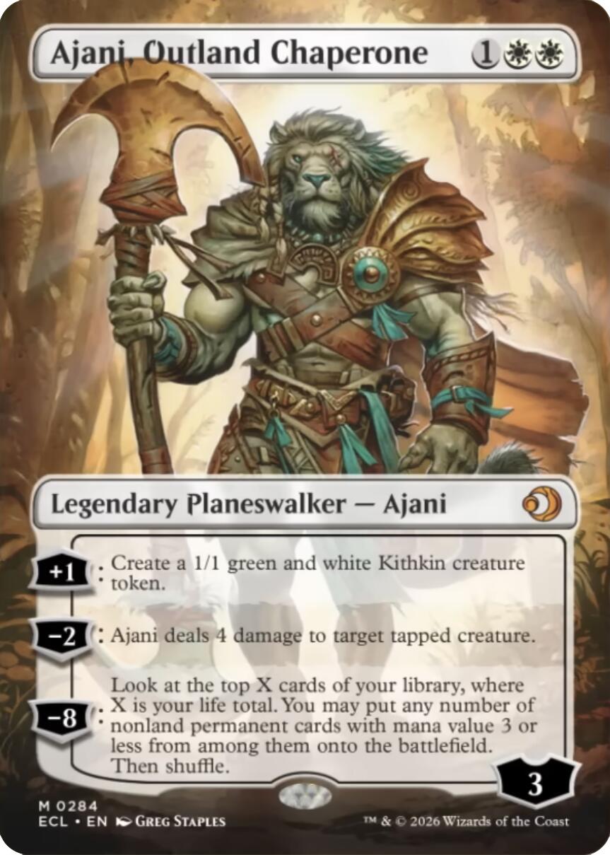 Ajani, Outland Chaperone (Borderless) [Lorwyn Eclipsed] | Boutique FDB TCG
