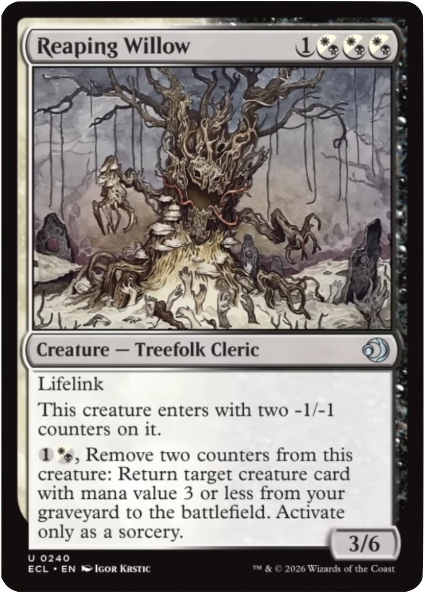 Reaping Willow [Lorwyn Eclipsed] | Boutique FDB TCG