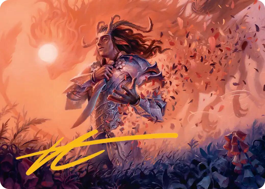 Rhys, the Evermore Art Card (Gold-Stamped Signature) [Lorwyn Eclipsed Art Series] | Boutique FDB TCG