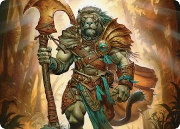 Ajani, Outland Chaperone Art Card [Lorwyn Eclipsed Art Series] | Boutique FDB TCG