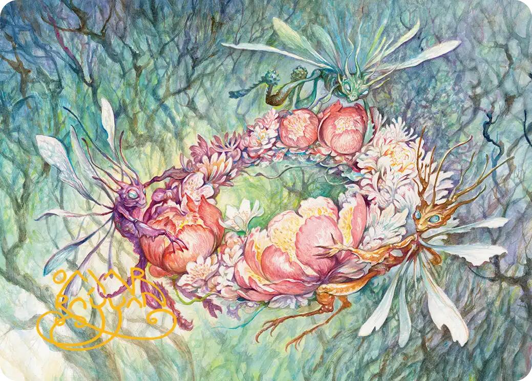 Grave Venerations Art Card (Gold-Stamped Signature) [Lorwyn Eclipsed Art Series] | Boutique FDB TCG