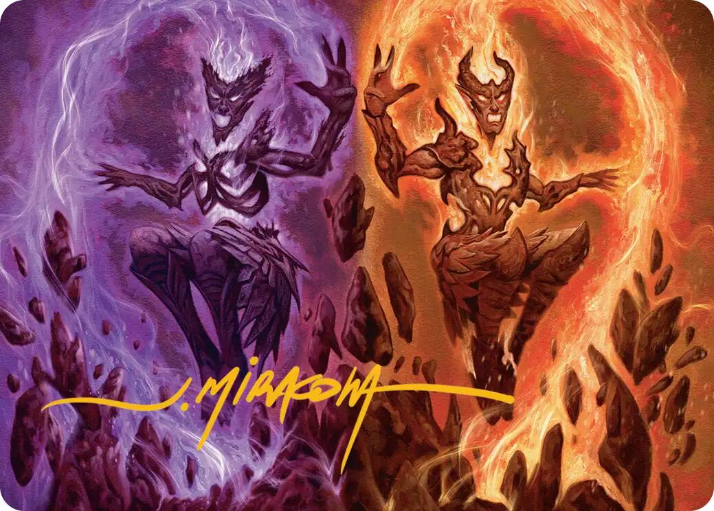 Fire Covenant Art Card (Gold-Stamped Signature) [Lorwyn Eclipsed Art Series] | Boutique FDB TCG